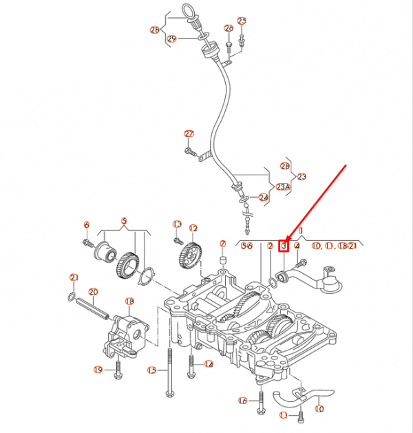 Genuine New Oil Line for VW 2.0 TDI 03L115251A VAG OEM