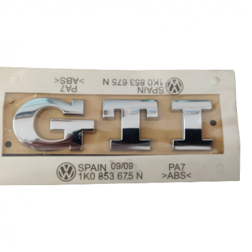 GENUINE New Rear chrome lettering GTI emblem logo VW Golf V 2005- 1K0853675BJ739