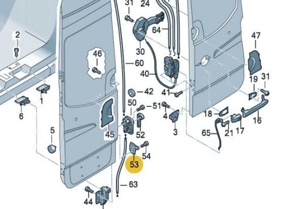 GENUINE New Door lock striker VW Crafter 2006-2016 2E0837295 VAG OEM