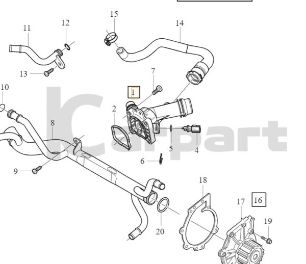 Genuine New Volvo Thermostat Kit XC60 CH 2011- 31293556 OEM