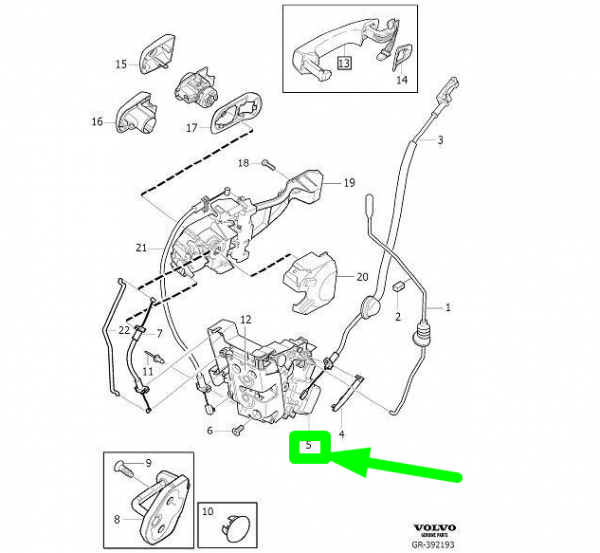 Genuine New Volvo Front Door Latch Lock Actuator XC60  31416674 OEM