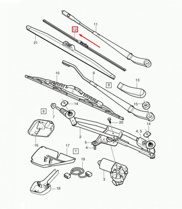 Genuine New Volvo Front Windscreen Wiper Blade Kit RHD 32237900 OEM