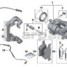 New OEM BMW Branded Front Brake Caliper Anti-Rattle Spring Clip 34116860081