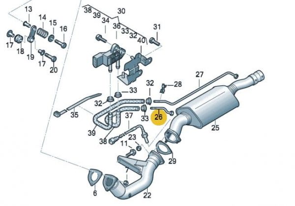 NEW Connecting pipe DPF Audi A6 C6 2005-2011 GENUINE 4F0131583