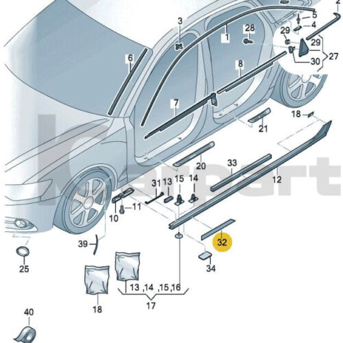 GENUINE New Stone guard Right Audi A6 C7 2011-2018 4G0807906 VAG OEM