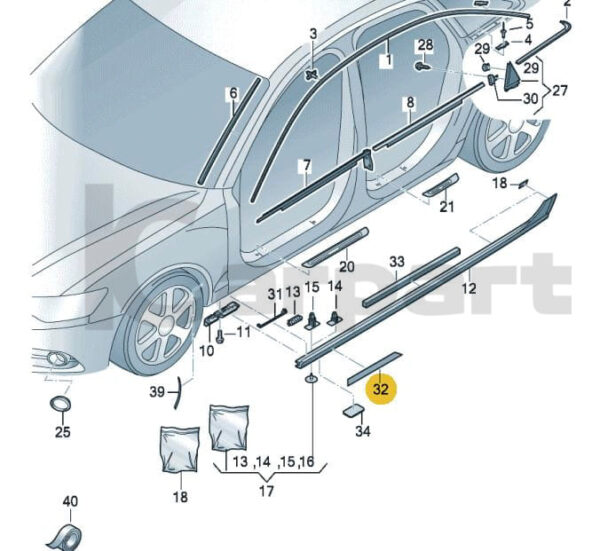 GENUINE New Stone guard Right Audi A6 C7 2011-2018 4G0807906 VAG OEM