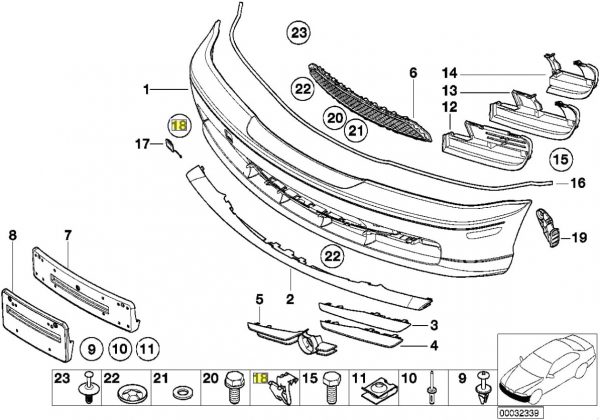 New OEM BMW E82 E88 E46 E85 E86 Towing Eye Cover Cap Clamp Clip 51127164686