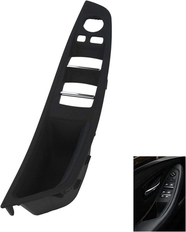 Genuine New BMW Driver Door Left Pull Handle Trim Cover Black AD 51417225873 OEM