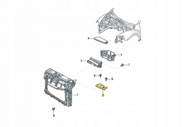 GENUINE New Front fender bracket support Right VW Beetle 2012-2019 5C5805932A