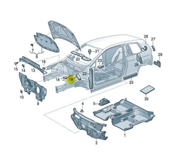 GENUINE New Front fender insulation VW GOLF VII 2013-2020 5G0864237H VAG OEM