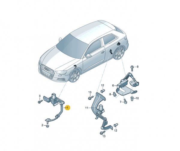 GENUINE New Headlight level sensor Audi A3 VW Skoda Seat 5WA412522D VAG OEM