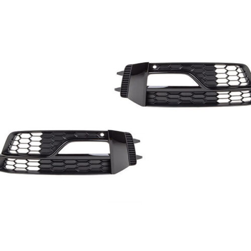 New OEM Bumper Fog Light Grill Set Satin Black Audi 8K0807681Q01C 8K0807682T01C VAG