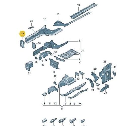 GENUINE New Fender mount bracket Left Audi Q5 2009-2017 8R0805677 VAG OEM