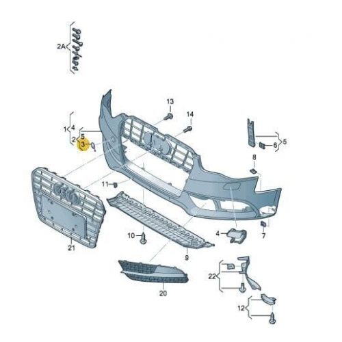 New OEM Front bumper tow hook eye cover cap Audi A5 2012-2016 8T0807241CGRU