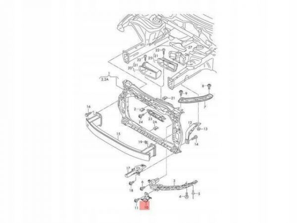 GENUINE New Radiator Support Bracket Right Audi Q3 2012-2018 8U0805334A VAG OEM