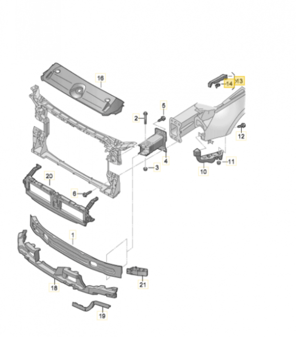 New OEM Front fender seal strip Left Audi A4 B9 2016- Audi A5 2017- 8W0807251A