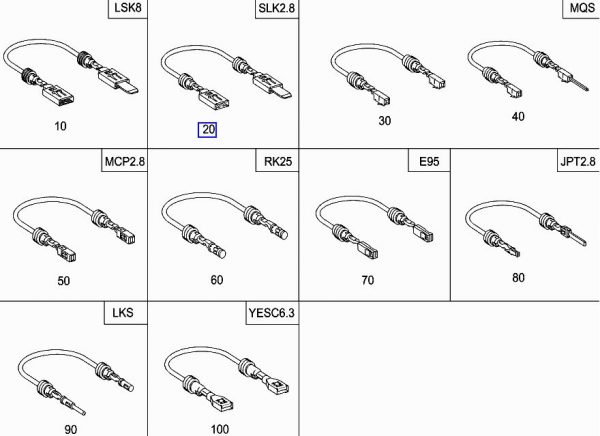 New OEM Mercedes Wiring Connector Contact Pin Repair Cable Lead A0005403805