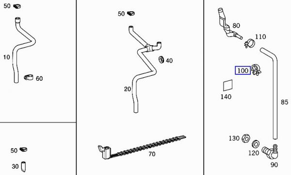 2X New OEM Mercedes Cable Wiring Loom Hose Pipe Holder Clip Clamp A0009955244