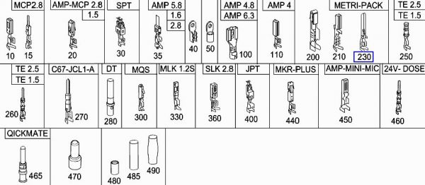 2X New OEM Mercedes Wiring Connector Plug Terminal Contact Pin A0305454128