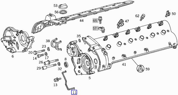 Genuine New Mercedes M120 V12 Engine Timing Cover Seal A1200150620 OEM