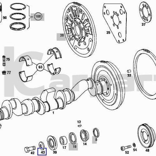 New OEM Mercedes Crankshaft Pulley Bolt Spring Washer 17x47x4mm A1279930026