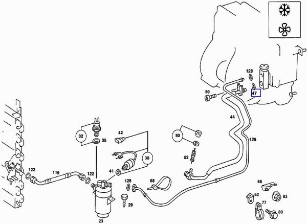 New OEM Mercedes A/C Coolant Hose Pipe Line O-Ring Seal Gasket A1409970945