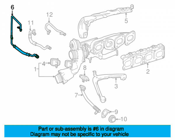 Genuine New Oil Supply Line for Mercedes 2.0L A2640904900 OEM