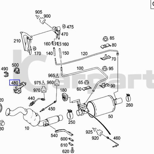 New OEM Mercedes W906 W909 Exhaust Oxygen Sensor Plug Bracket A9065454040