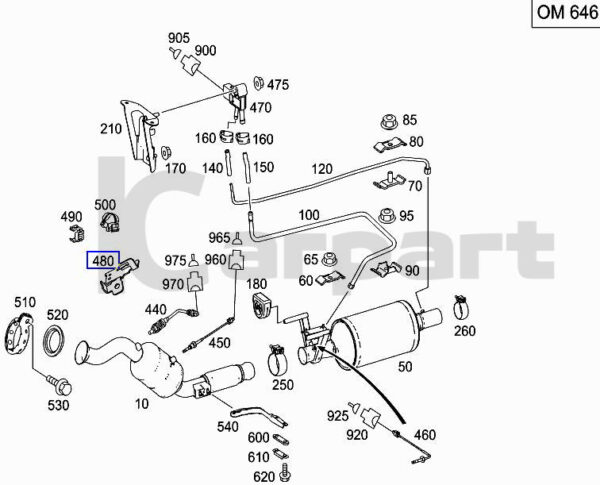 New OEM Mercedes W906 W909 Exhaust Oxygen Sensor Plug Bracket A9065454040