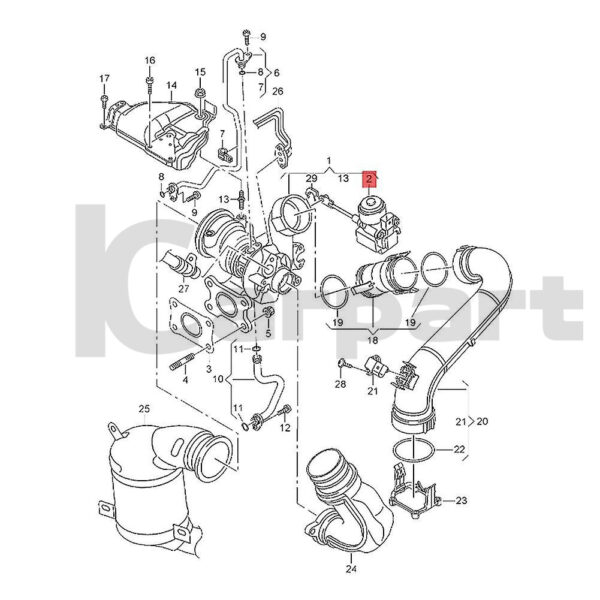 Genuine New Electronic Wastegate Actuator Audi Volkswagen 04E198725P VAG OEM