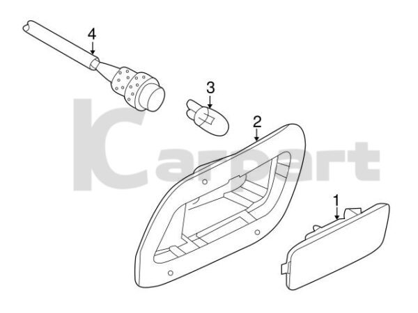 Genuine New Front Right Side Marker Light Bracket VW Golf 5K0945568A VAG OEM