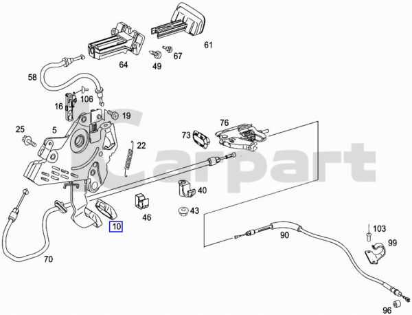 Genuine New Emergency Brake Pedal Pad Mercedes-Benz A1244270382 OEM