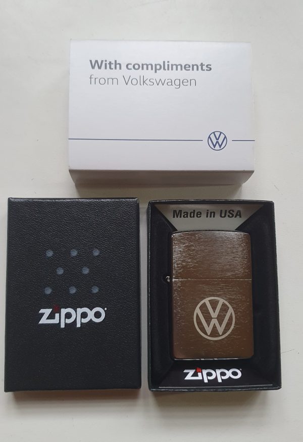 Genuine Zippo Lighter with Volkswagen Logo Silver 000087016L