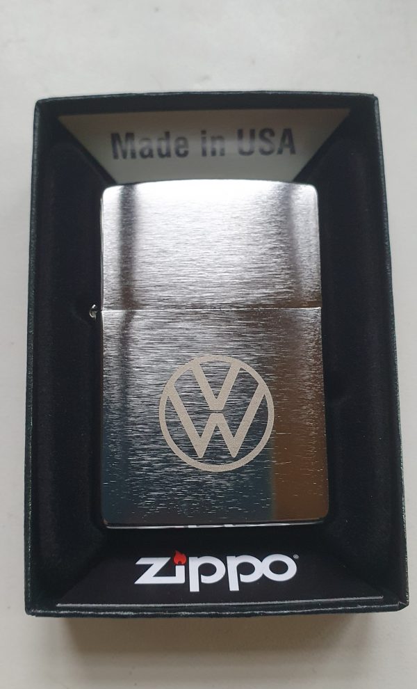 Genuine Zippo Lighter with Volkswagen Logo Silver 000087016L