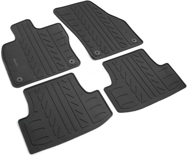 Genuine New 4-Pc All Weather Floor Mats Set Black Seat 575061500041 OEM