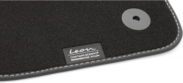 Genuine New 4-Pc Premium Velour Floor Mats Black for Seat Leon 5FB863011LLOE OEM