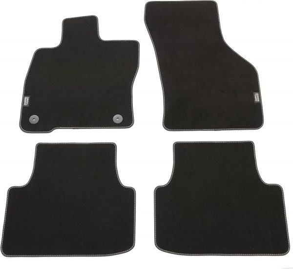 Genuine New 4-Pc Premium Velour Floor Mats Black for Seat Leon 5FB863011LLOE OEM