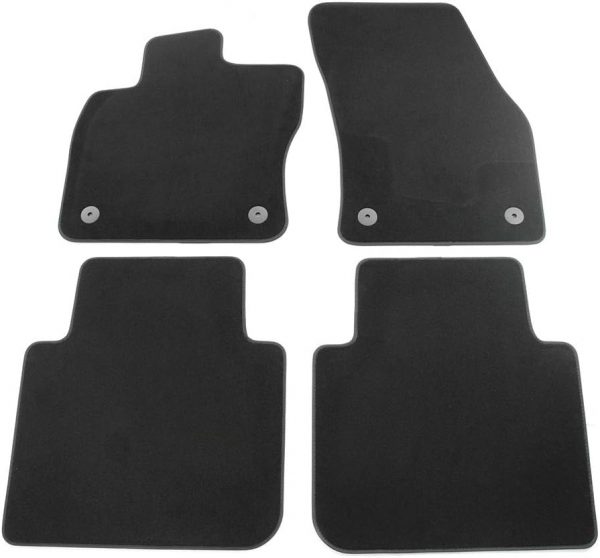 Genuine New 4-Pc Textile Floor Mats Set Black Seat Tarraco 5FJ863011LOE OEM