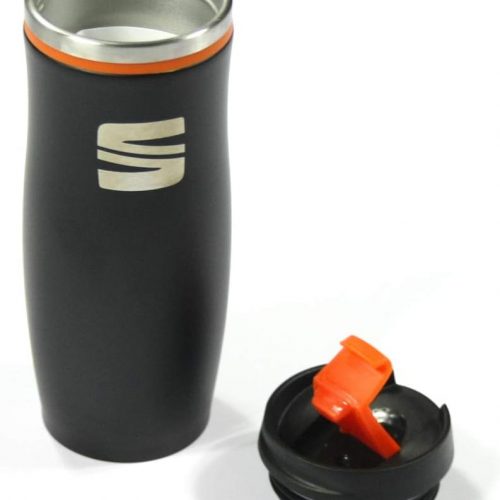 New OEM Seat Stainless Steel Thermos Flask Black/Orange 400mL 6H1069604KAA