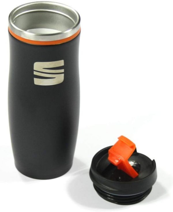 New OEM Seat Stainless Steel Thermos Flask Black/Orange 400mL 6H1069604KAA