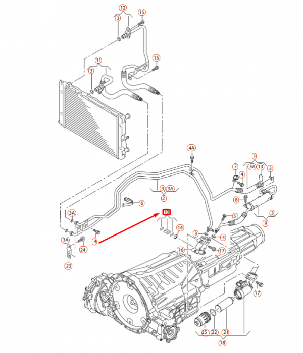 Genuine New Transmission Oil Pipe Audi Volkswagen 0B5321473 VAG OEM