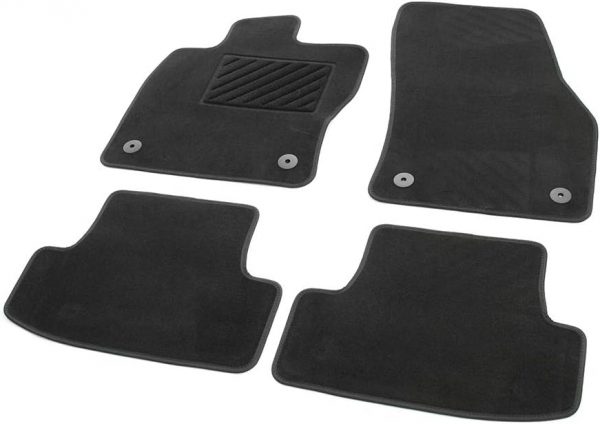 Genuine New 4-Pc Velour Textile Floor Mats Black Volkswagen 2GA061404WGK VAG OEM