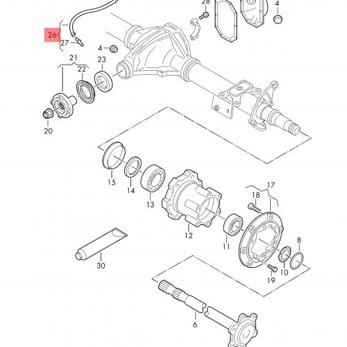 Genuine New Breather Line Volkswagen Crafter 2N0301047E VAG OEM