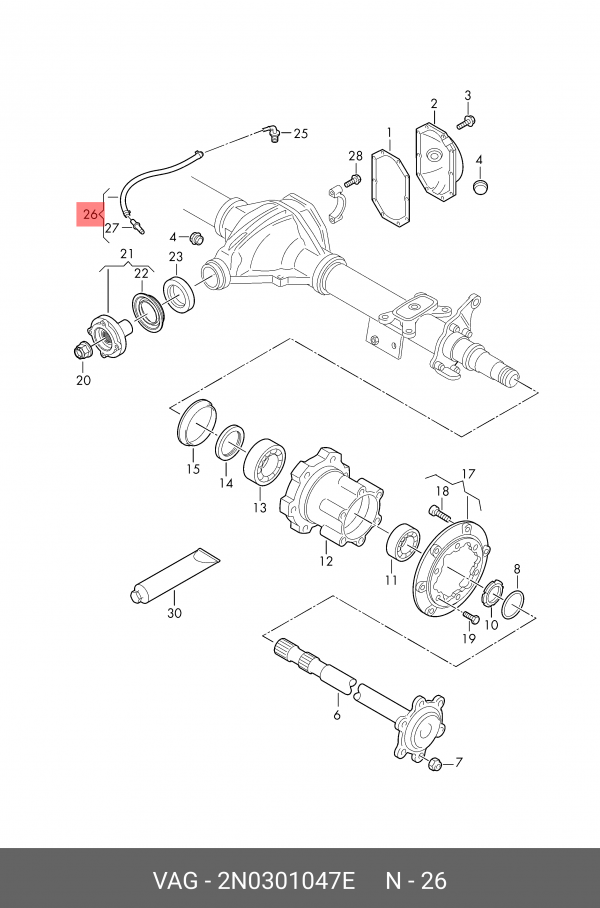 Genuine New Breather Line Volkswagen Crafter 2N0301047E VAG OEM