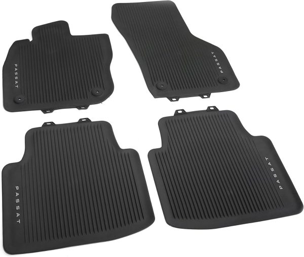 Genuine New 4-Pc All-Weather Rubber Floor Mats Black VW 3J106150082V VAG OEM