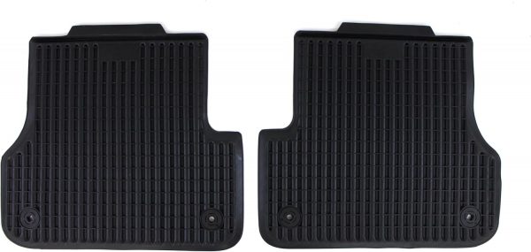 New OEM 2-Pc Rear All-Weather Floor Mats Rubber Black Audi 4G0061511041 VAG