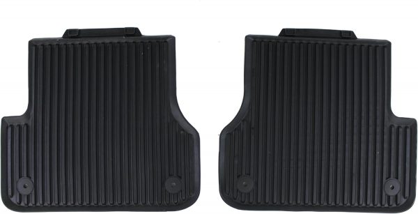 New OEM 2-Pc Rear All-Weather Floor Mats Rubber Black Audi 4G0061511041 VAG