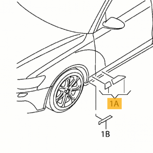 Genuine New Front Right Door and Fender Stoner Guard Audi 4G0890906 VAG OEM