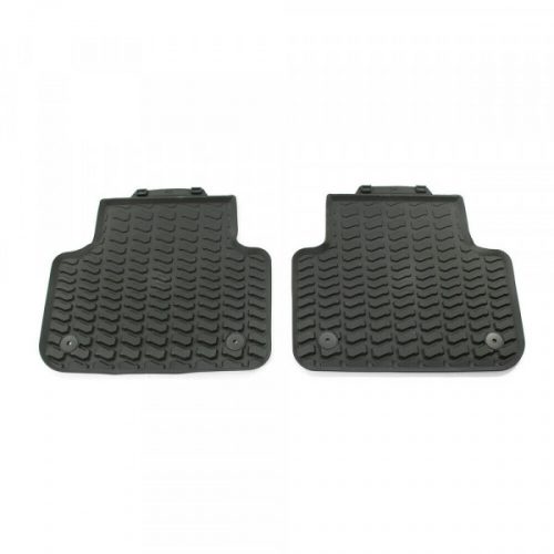 Genuine New 2-Pc Rear All-Weather Floor Mats Black Audi 4M1061512041 VAG OEM