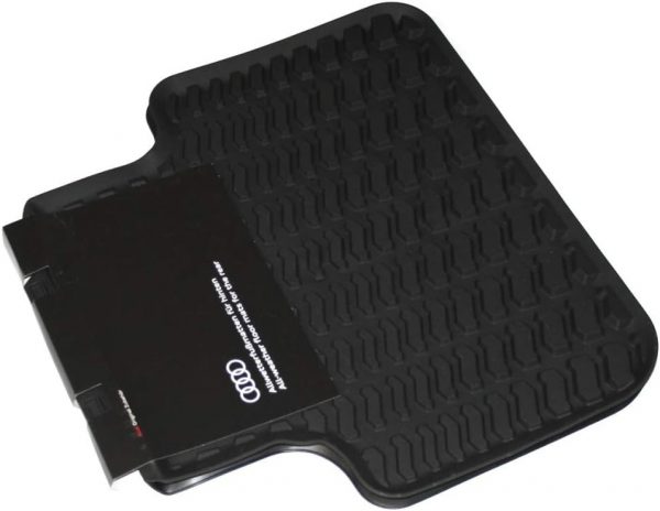 Genuine New 2-Pc Rear All-Weather Floor Mats Black Audi 4M1061512A041 VAG OEM